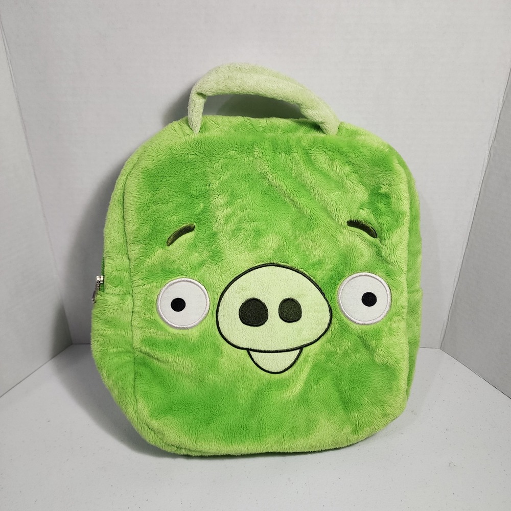 Angry Birds Bad Piggies Green Plush Backpack Kids 12 Inch Rovio 2011 HK-98